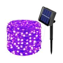 Corda De Luz Solar À Prova d'Água Com Fios De Cobre 7/12/22/32m Decoração De Natal LED Para Jardim