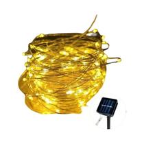 Corda De Luz Solar À Prova d'Água Para Exterior Com 8 Modos, Fio De Cobre, Luz De Natal Para Jardim
