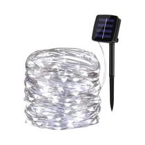 Corda De Luzes LED Solar À Prova d'Água Para Jardim 32M, Decoração Para Natal, Casamento, Festa E