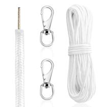 Corda de mastro DOSTATNI 50 pés 1/4 de polegada com ganchos de aço inoxidável