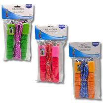 Corda de Pular com Contador de Voltas Exercício Aeróbico Tamanho Ajustável Colorida - 2,60M - Javick