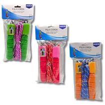 Corda de Pular com Contador de Voltas Exercício Aeróbico Tamanho Ajustável Colorida - 2,60M - Javick Corda de Pular com Contador de Voltas Exercício Aeróbico Tamanho Ajustável Colorida - 2,60M - Javick