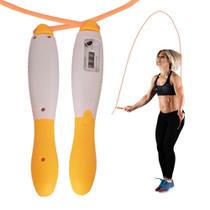 Corda De Pular Contador de Giros Rolamento 2,6m Laranja