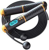 Corda de pular, corda de pular sem corda ponderada digital, corda de pular sem fio ajustável para treinamento físico em casa para mulheres e homens