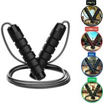 Corda de Pular Cross Speed Rope Profissional Fitness Para Exercícios em Casa 3m, Cabo de Aço com Pegadores Ergonômicos e Rolamento Duplo Corda de Pular Cross Speed Rope Profissional Fitness Para Exercícios em Casa 3m, Cabo de Aço com Pegadores Ergonômicos e Rolamento Duplo