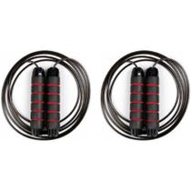 Corda De Pular Cross Speed Rope Rolamento Profissional 2 Peças