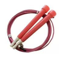 Corda de Pular De Aço Com Rolamento Ajustável VERMELHO