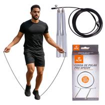 Corda De Pular Exercício Funcional Speed Rope Rolamento 3m Cabo Aço