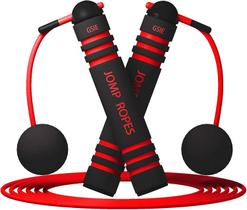 Corda de pular HUOGUO, corda de pular sem fio ajustável para crianças, homens e mulheres, corda de pular sem corda 2 em 1 para fitness, treinamento, treino, exercícios aeróbicos internos e externos