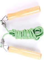 Corda de Pular Manopla Madeira Academia Treino Fitness Exercício Funcional Academia 2,90 m Corda de Pular Manopla Madeira Academia Treino Fitness Exercício Funcional Academia 2,90 m