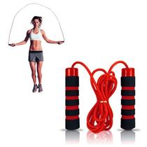 Corda De Pular Rolamento Treino Speed Academia Fit Vermelho