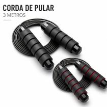 Corda de Pular Speed Rope Profissional Ajustável 3m com Rolamento e Cabo de Aço Revestido Corda de Pular Speed Rope Profissional Ajustável 3m com Rolamento e Cabo de Aço Revestido