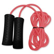 Corda de salto com rolamento esportivo cor rosa tam 300 cm.