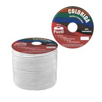 Corda de Seda Poliéster 8mm Branca Carretel 240m Fuzil Corda de Seda Poliéster 8mm Branca Carretel 240m Fuzil