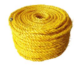 Corda de sisal 25 metros 6,5mm cor amarelo artesanato