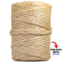 Corda De Sisal 6mm Rolo 67 Metros Arranhador Gato Artesanato