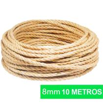 Corda De Sisal 8mm 10 Metros Rasada Arranhador Para Gatos E Artesanato Em Geral