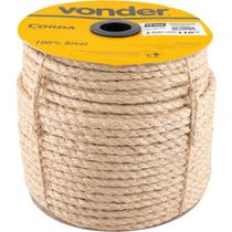 Corda De Sisal Natural 12 Mm 100 Metros 3 Perna 550Kg Nove54 Corda De Sisal Natural 12 Mm 100 Metros 3 Perna 550Kg Nove54