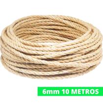 Corda De Sisal Natural 6mm 10 Metros Arranhador Para Gatos Artesanatos Alças Tags