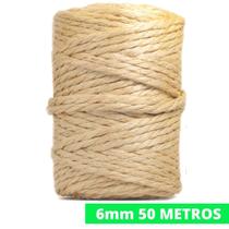 Corda De Sisal Natural 6mm 50 Metros Arranhador Para Gatos Artesanatos Decoração Alças Tags