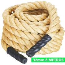 Corda De Sisal Naval 32mm 8 Metros Exercício Funcional Rope Climb Escalada Academia