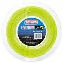 Corda de tênis Tourna Premium Poly Durable Optic Yellow 16g Corda de tênis Tourna Premium Poly Durable Optic Yellow 16g