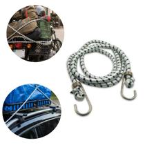 Corda Elástica de 10mm Extensor Grande de 125 a 225cm Extra Forte para Bagageiro Carga Moto Bike Bicicleta Caçamba Camping