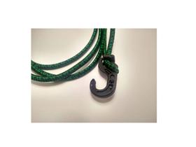 Corda Elástica Extensor Gancho Bagageiro Moto 2m Verde/Preto