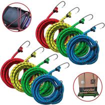 Corda Elástica Gancho Metal 1,2 M Bagageiro Moto Bike Kit 8 Corda Elástica Gancho Metal 1,2 M Bagageiro Moto Bike Kit 8