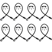 Corda elástica YYST Rod Tamer Strap 18", pacote com 8 unidades, preta Corda elástica YYST Rod Tamer Strap 18", pacote com 8 unidades, preta