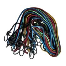 Corda Elástico 200 cm Gancho Aço Bagageiro Moto Bike 10 Un Elástico Extensor Reforçado para Transporte