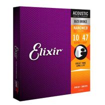 Corda Elixir .010 Extra Light Bronze 80/20 para Violão Aço Nanoweb - 11002