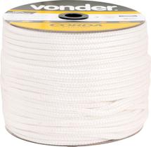 Corda multifilamento trançada 10,0mm 8,0kg 190 metros branca polipropileno carretel - Vonder Corda multifilamento trançada 10,0mm 8,0kg 190 metros branca polipropileno carretel - Vonder