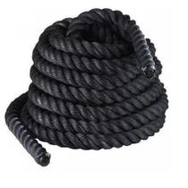 Corda Naval de Academia Treino Exercicio Funcional retorcida de polietileno 38mm com pegada revestida Tamanho:12M
