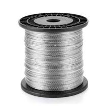 Corda para Varal Corda Varal Aço Revestido PVC 500M Uso Doméstico em Cabo de Aço Durável Del Wal Corda para Varal Corda Varal Aço Revestido PVC 500M Uso Doméstico em Cabo de Aço Durável Del Wal