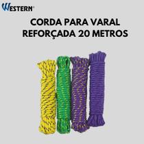 Corda Para Varal Reforçada 20M Western Cores Sortidas