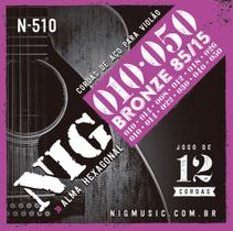 Corda para violão 12 cordas nig 0.10 bronze