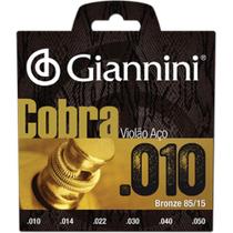 Corda para Violão Giannini GEEFLE Bronze Cobra 85/15 0.010