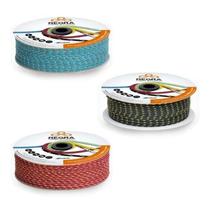 Corda Pet Trançada 6mm Rolo 150m Colorida para Carretel