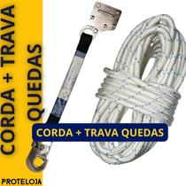 Corda Poliamida 12mm Nr18 20 metros e Trava Quedas 12mm