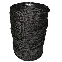 Corda polietileno torcido preta 3mm rede agricultura amarração multiuso Corda polietileno torcido preta 3mm rede agricultura amarração multiuso