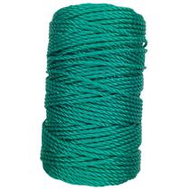 Corda polietileno torcido verde 3mm rede agricultura amarração multiuso Corda polietileno torcido verde 3mm rede agricultura amarração multiuso