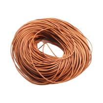 Corda Redonda De Couro De Vaca Genuíno 1.0-5mm 4 Cores Para Fazer Pulseiras DIY