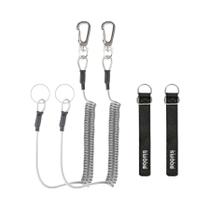 Corda Retrátil Para Pesca Com Cabo De Segurança E Mosquetão De Aço 1,5m Max Booms T04RB1 Corda Retrátil Para Pesca Com Cabo De Segurança E Mosquetão De Aço 1,5m Max Booms T04RB1