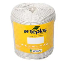 Corda Seda Branca Trançada 12mm Rolo 220m Arteplas Anti Uv