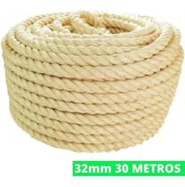 Corda Sisal 38mm Naval Rolo 30Mts Decoração Academia Treino