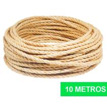 Corda Sisal 5mm 10 Metros Rasada Arranhador Gatos Artesanato