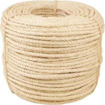 Corda Sisal 5mm 100 Metros Rasada Arranhador Gato Artesanato