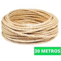 Corda Sisal 8mm 30 Metros Rasada Arranhador Gato Artesanatos