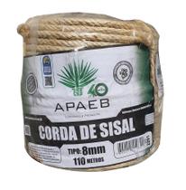CORDA SISAL 8mm - NATURAL 110M C/3 PERNAS CORDA SISAL 8mm - NATURAL 110M C/3 PERNAS